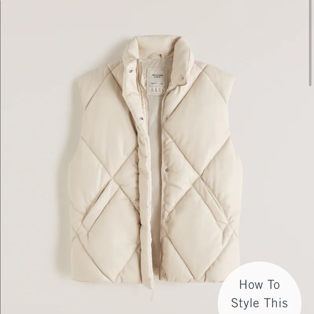 Abercrombie & Fitch oversized vegan leather vest